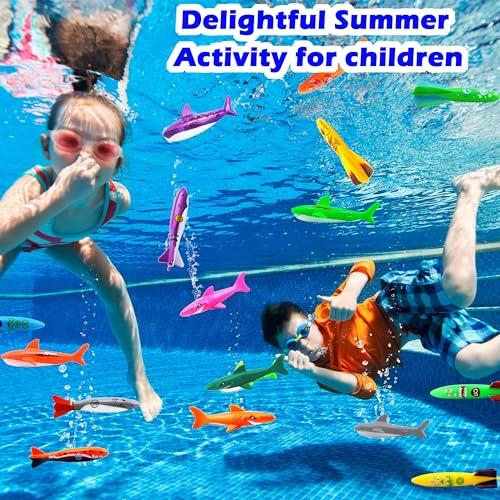 【並行輸入品】Rcanedny 20 Pcs Underwater Diving Torpedos Toys Sharks Pool Swimの画像