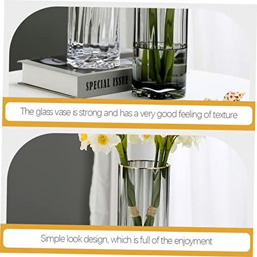 【並行輸入品】PRETYZOOM 2pcs Flower Vase Cylinder Vase Desktop Decor Clear Vas_7