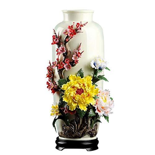 【並行輸入品】BAILAI Ceramic Flower Vase ，3D Flowers Home Decoration Handcraftの画像