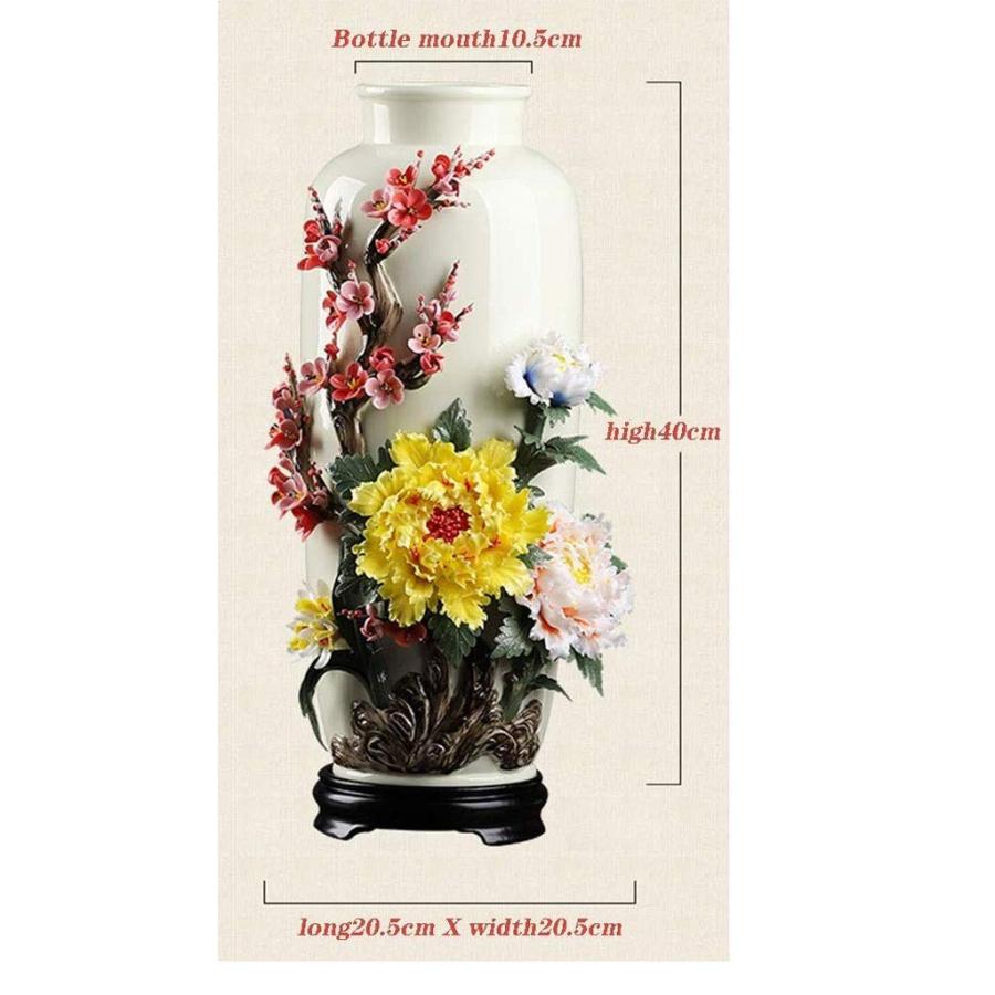【並行輸入品】BAILAI Ceramic Flower Vase ，3D Flowers Home Decoration Handcraftの画像