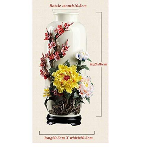 【並行輸入品】BAILAI Ceramic Flower Vase ，3D Flowers Home Decoration Handcraftの画像