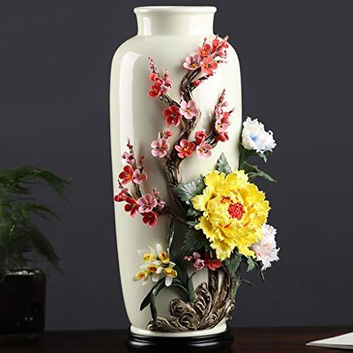 【並行輸入品】BAILAI Ceramic Flower Vase ，3D Flowers Home Decoration Handcraftの画像