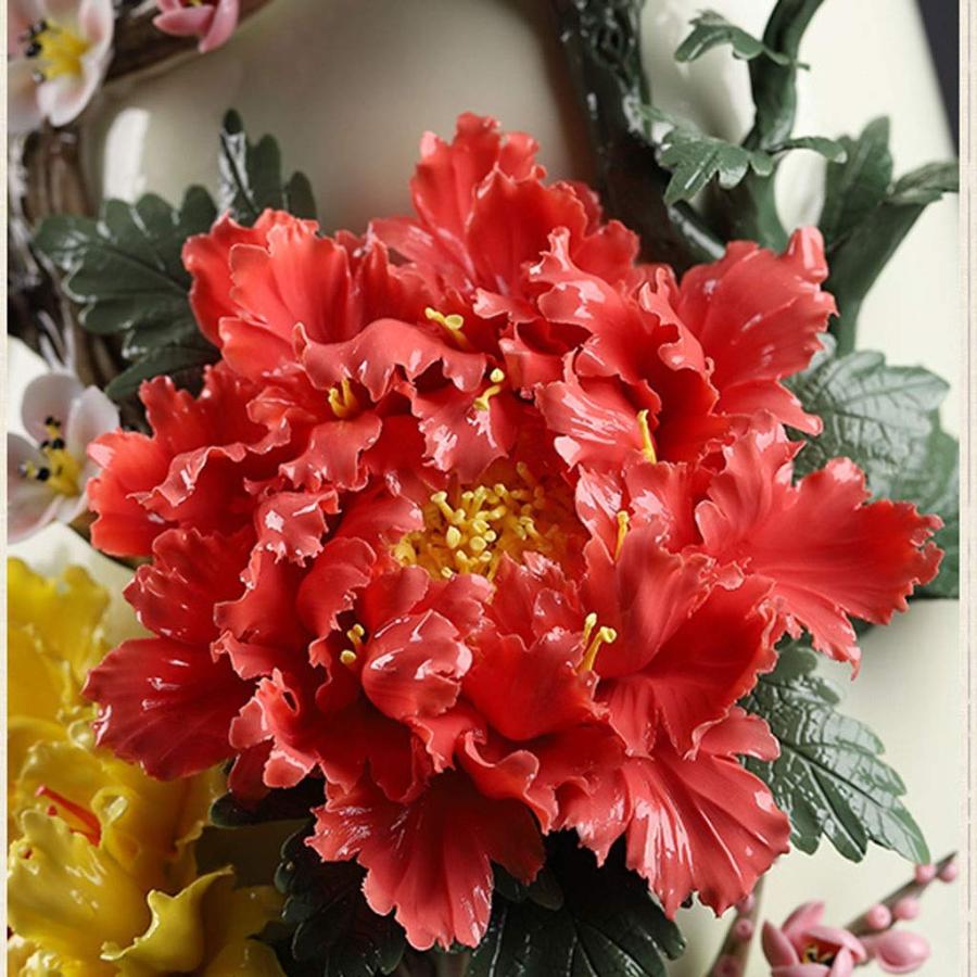 【並行輸入品】BAILAI Ceramic Flower Vase ，3D Flowers Home Decoration Handcraftの画像