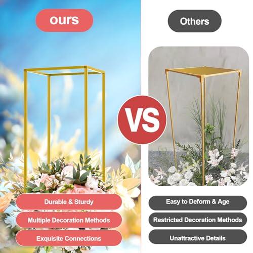 【並行輸入品】ILWorkTLs 10 Pcs Iron Flower Floor Vase Column Flower Stand,Tallの画像