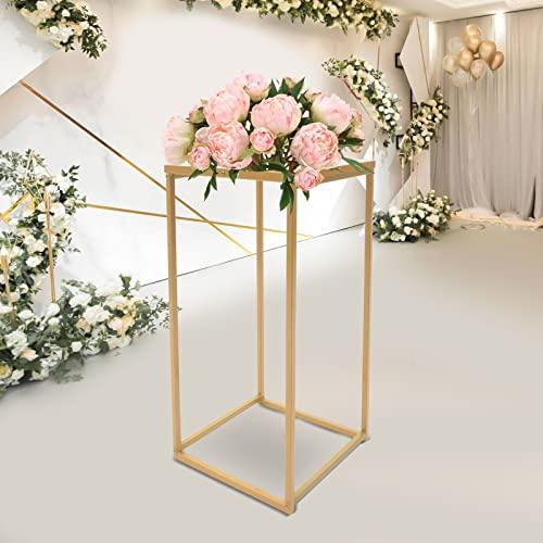 【並行輸入品】Yaminie 10Pcs Wedding Flower Stands,Geometric Wedding Metal Flowの画像