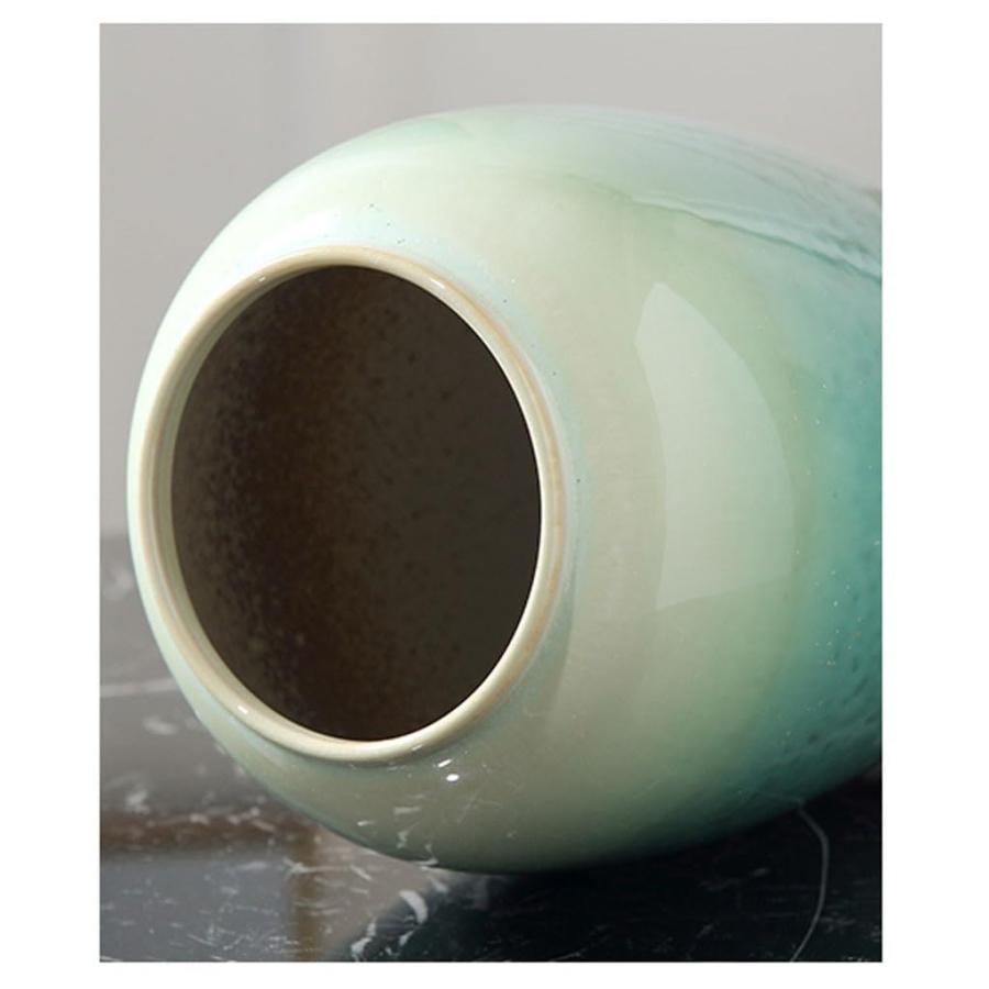 【並行輸入品】Vase for Decor Porcelain Green Vase Ceramic Flower Decoration Mo_6