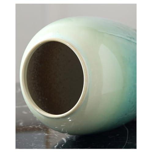 【並行輸入品】Vase for Decor Porcelain Green Vase Ceramic Flower Decoration Mo_7