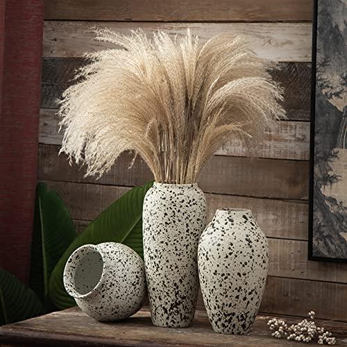 【並行輸入品】花瓶粗い陶器の花瓶モダンなシンプルな装飾リビングルームフラワーアレンジメント中国卓上装飾セラミックポットセラミック家の装飾 (Co |  | 07