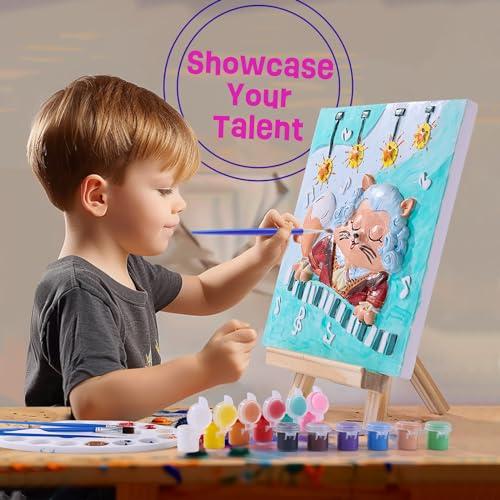 並行輸入品】1~4歳の子供向けペイントギフト 猫のしっくいペイント