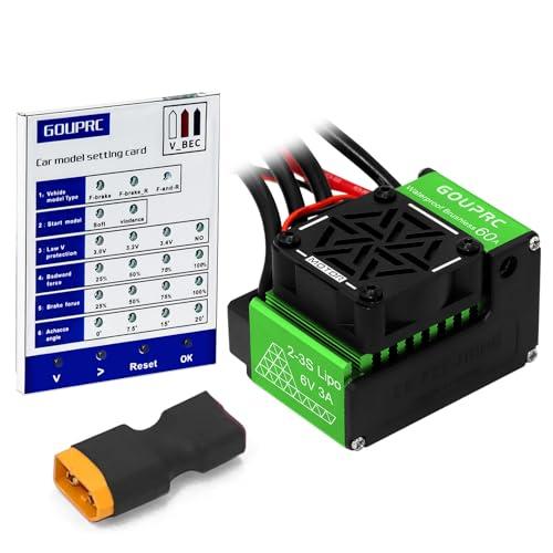 並行輸入品】GOUPRC 60A ブラシレスRC ESC 2 3S 防水電動