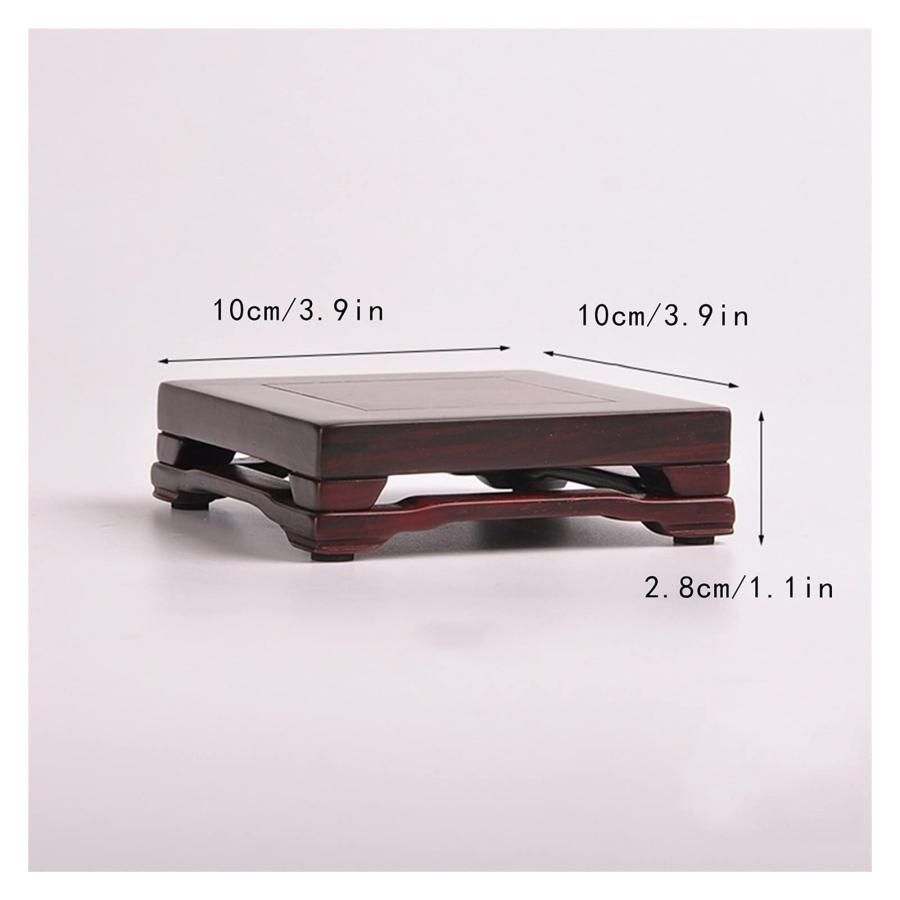 【並行輸入品】Wooden Vase Aquarium Wooden Vase Base Classical Rectangular Flowの画像