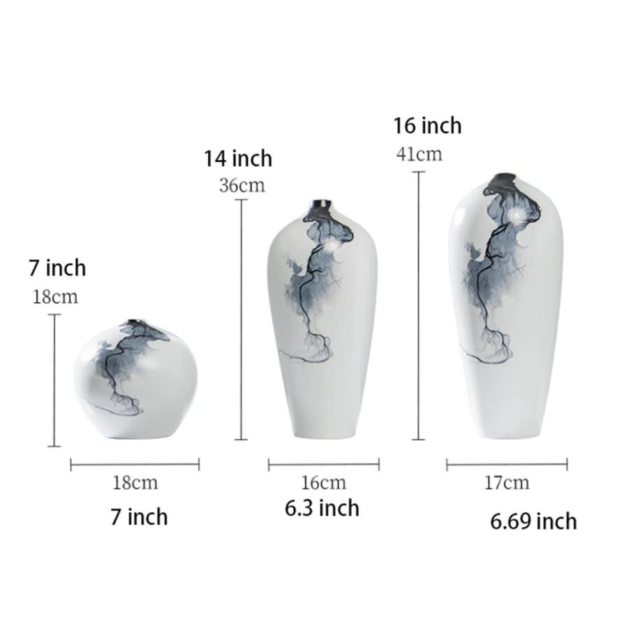 【並行輸入品】Flower Vase for Living Room Ceramic Vase, Glazed Decorative Vaseの画像