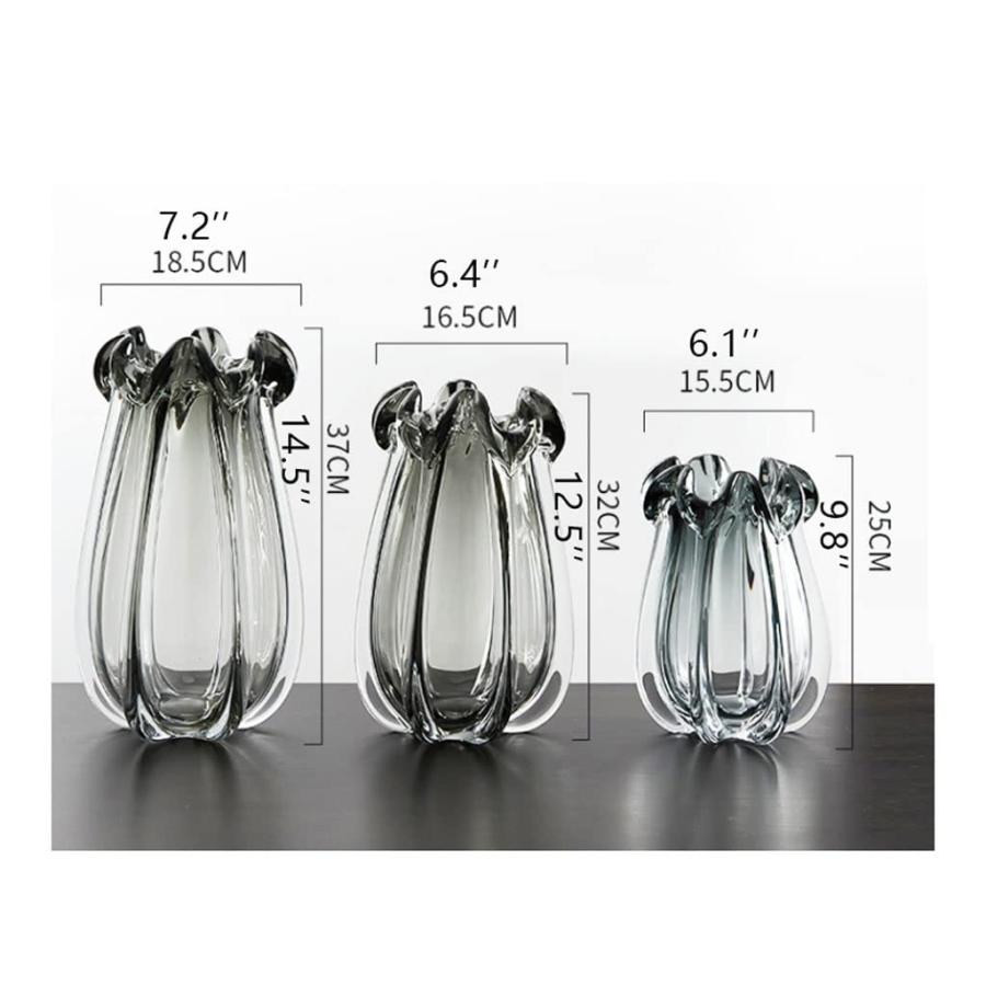 【並行輸入品】Flower Vase for Living Room Nordic Creativity Glass Vase Home Trの画像