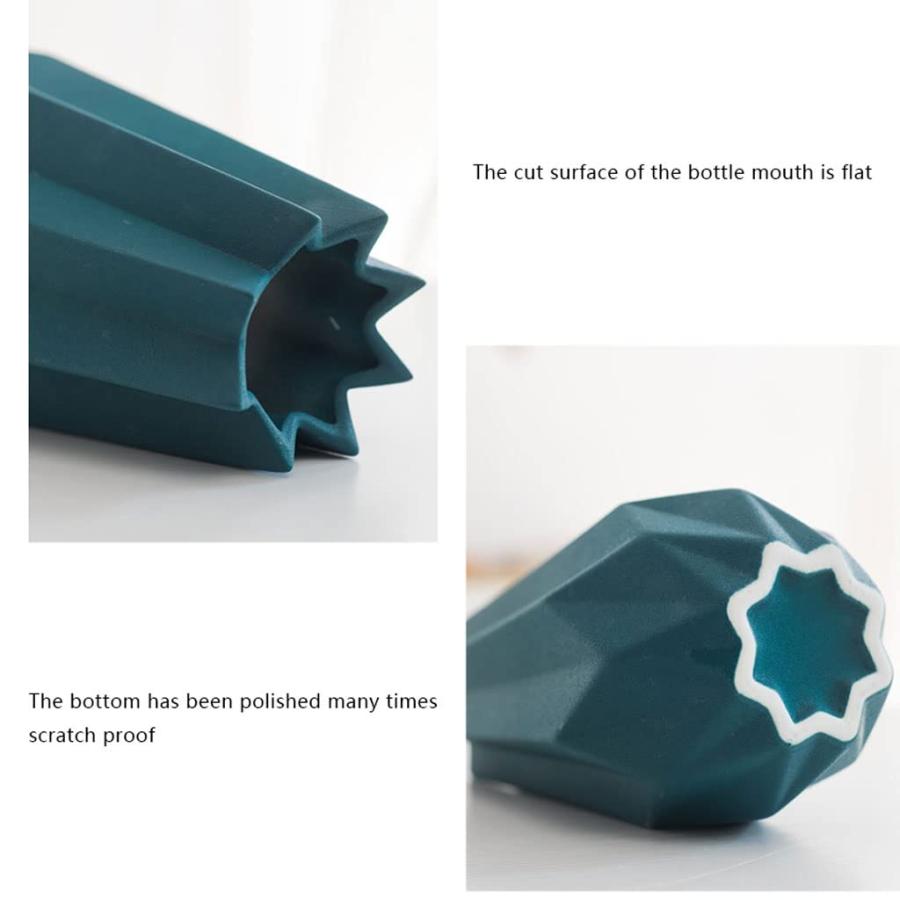 【並行輸入品】Flower Vase for Living Room 3pcs Ceramic Geometric Origami Vaseの画像