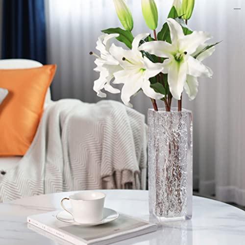 【並行輸入品】Flower Vase for Living Room Modern Resin Vase Transparent Hammerの画像