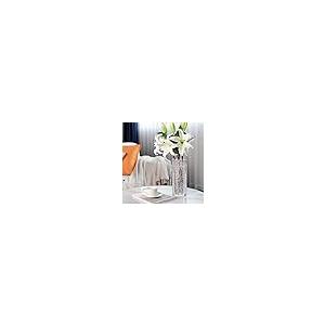 【並行輸入品】Flower Vase for Living Room Modern Resin Vase Transparent Hammerの画像