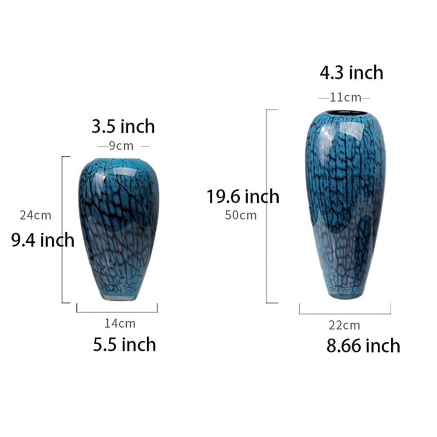 【並行輸入品】Flower Vase for Living Room Glass Vase for Flowers, Classical Enの画像