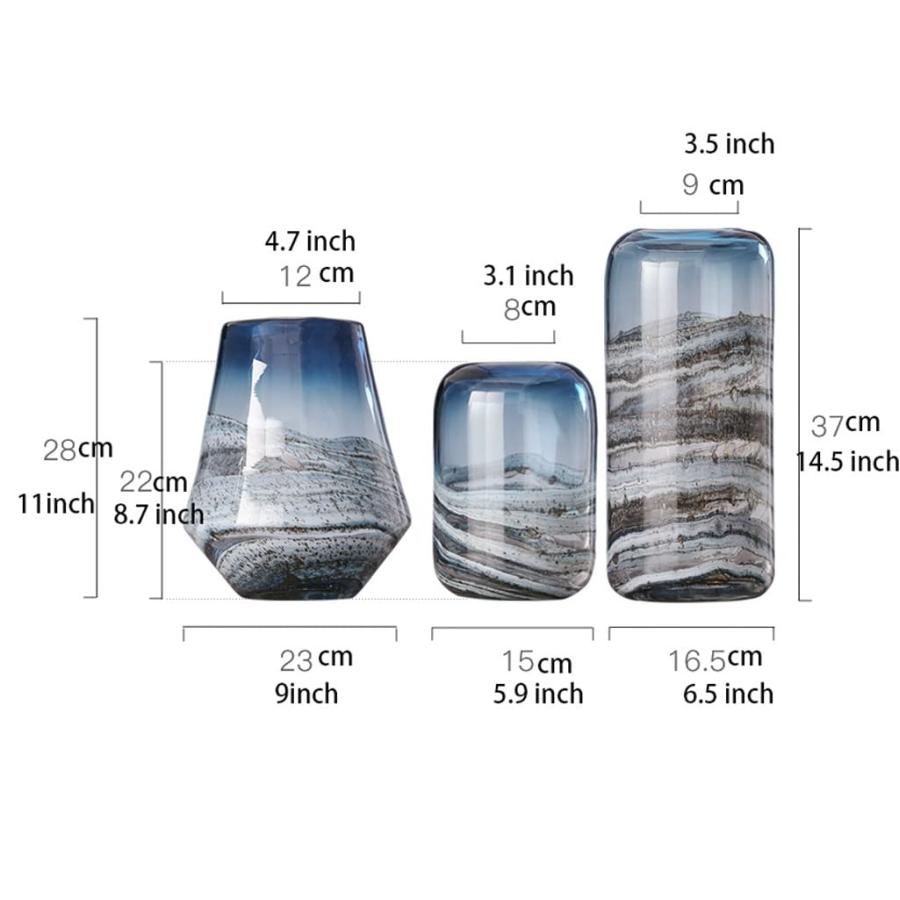 【並行輸入品】Flower Vase for Living Room Flower Vase,Glass Vase for Flowers,Vの画像