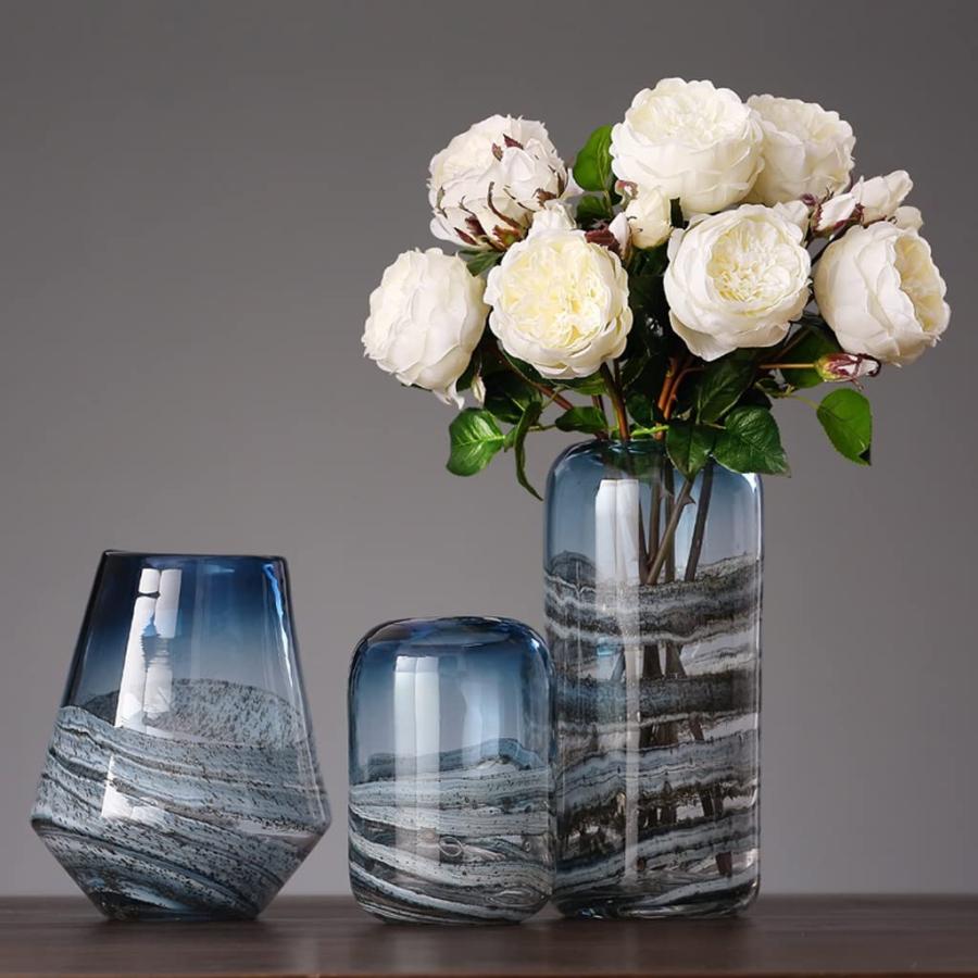 【並行輸入品】Flower Vase for Living Room Flower Vase,Glass Vase for Flowers,Vの画像