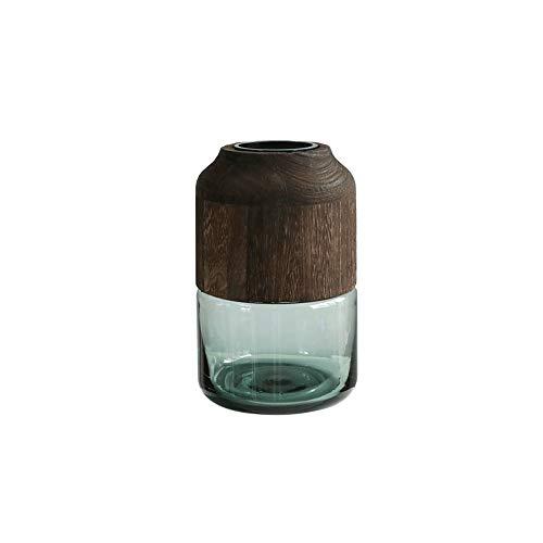 【並行輸入品】Handmade Wooden Vase Nordic Light Luxury Glass Decoration Transpの画像