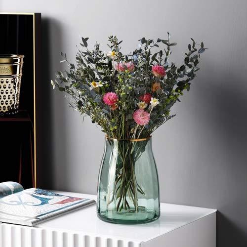 【並行輸入品】Nordic Light Luxury Tracing Gold Wave Light Transparent Glass Vaの画像