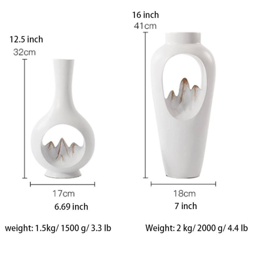 【並行輸入品】Flower Vase for Living Room Creative Resin Vase, Decorative Vaseの画像