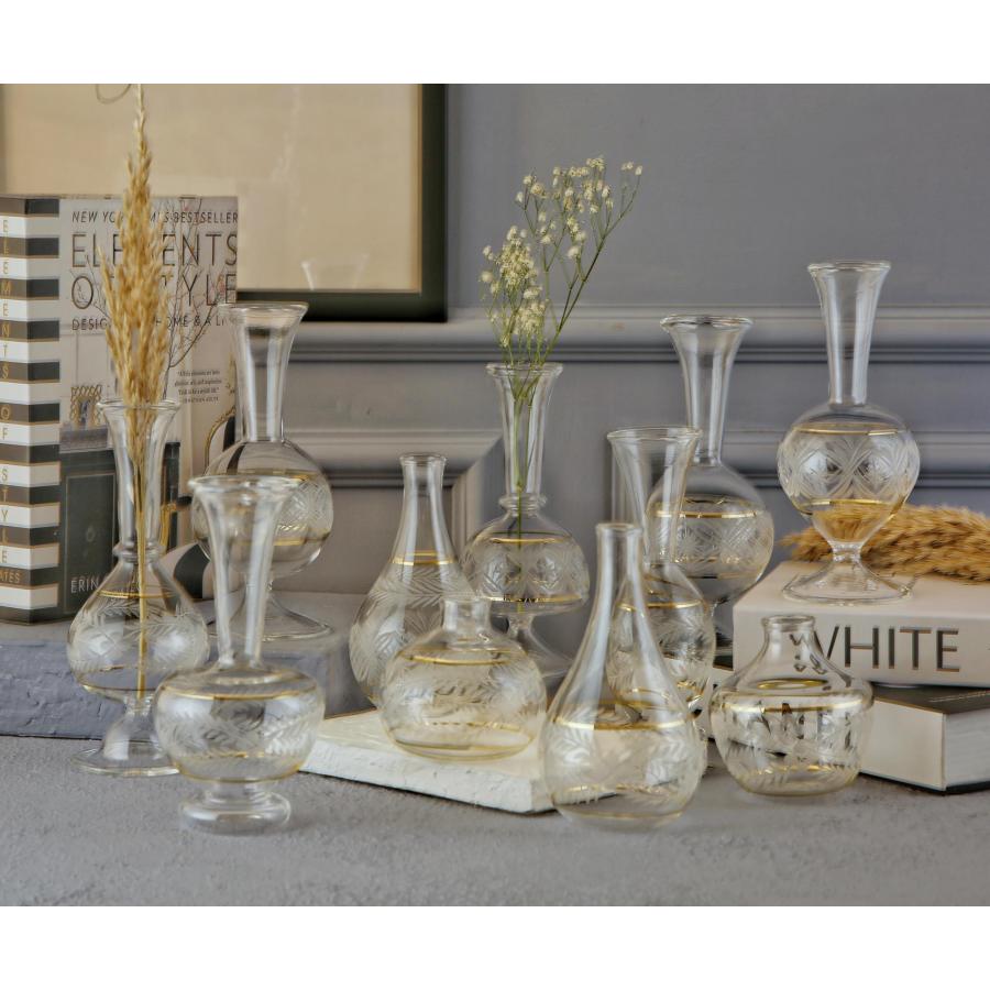 【並行輸入品】Glass Vase for flowers, clear glass vase set of 12, handmade glaの画像