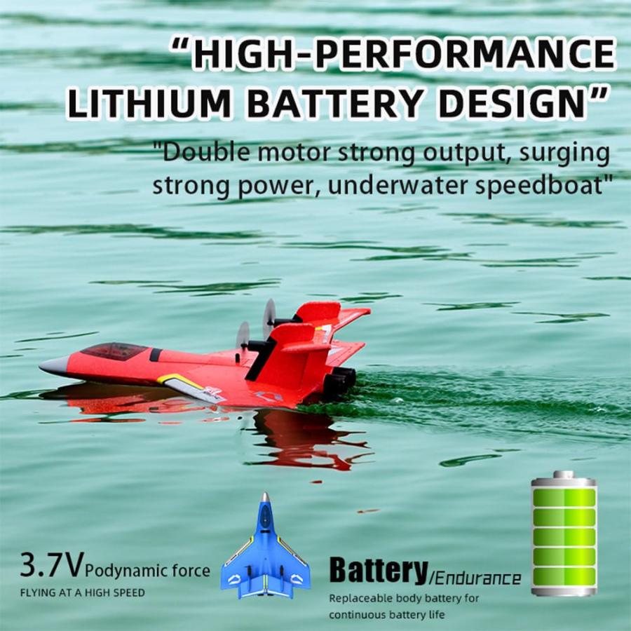 【並行輸入品】Rumdout RC Plane for Water Land \u0026 Air, Amphibious Tri Phibian Aiの画像