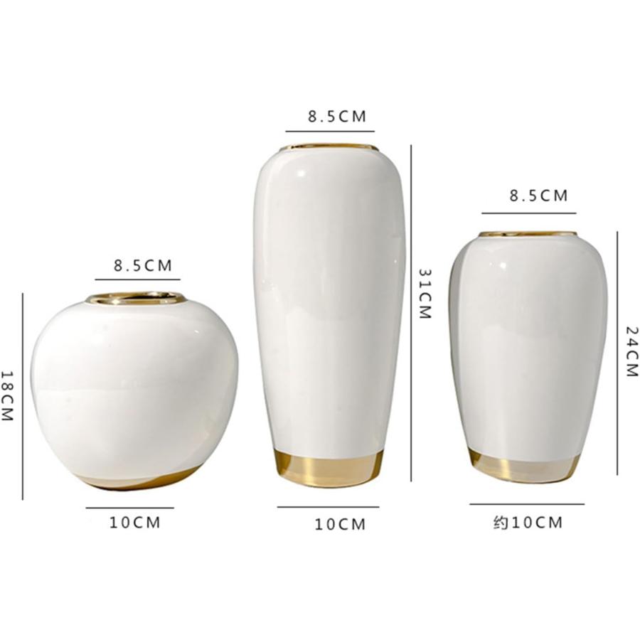【並行輸入品】TADIBU Blue Ceramic Vase, White Decorative Vase Tabletop Vases O_3