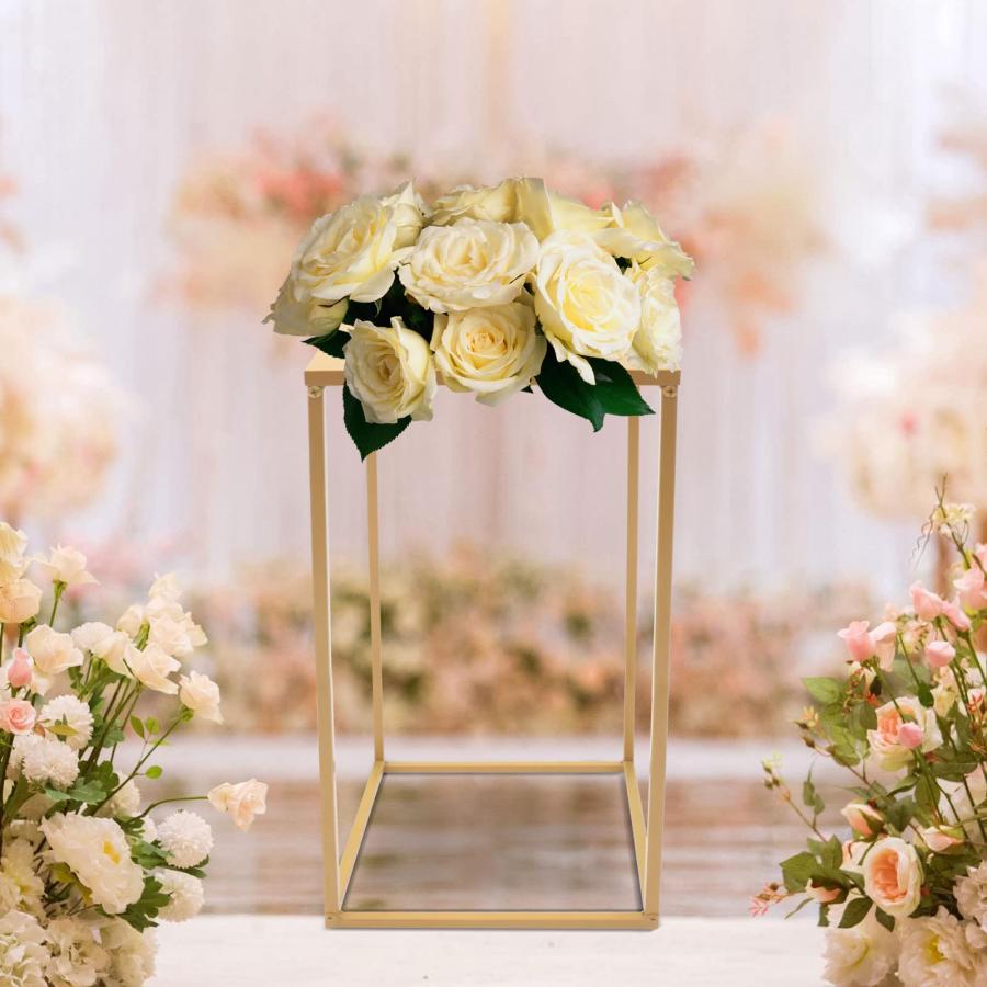 【並行輸入品】Gbonklong 10 PCS Gold Metal Floor Vase Wedding Centerpieces forの画像