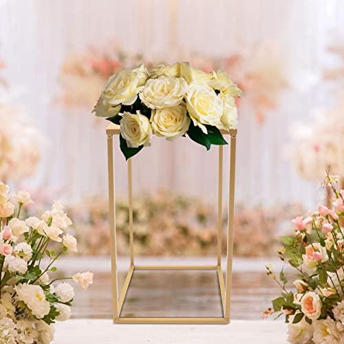 【並行輸入品】Gbonklong 10 PCS Gold Metal Floor Vase Wedding Centerpieces forの画像