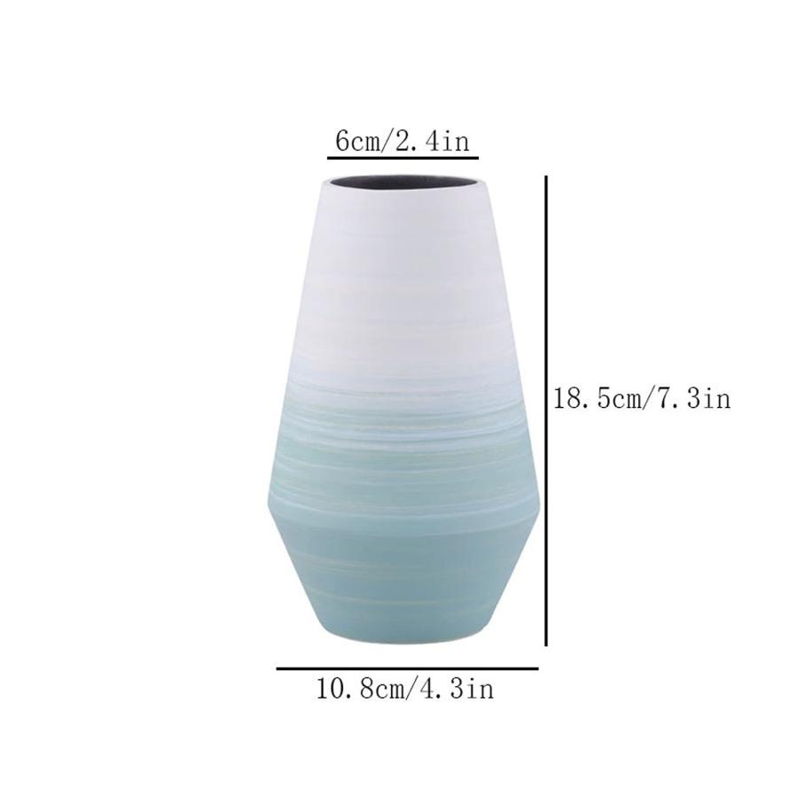 【並行輸入品】花瓶用セラミックテクスチャード花瓶手描きシンプルな植木鉢 リビングルーム、寝室、デスクトップ、装飾、バルコニー、オフィス、装飾、家_3