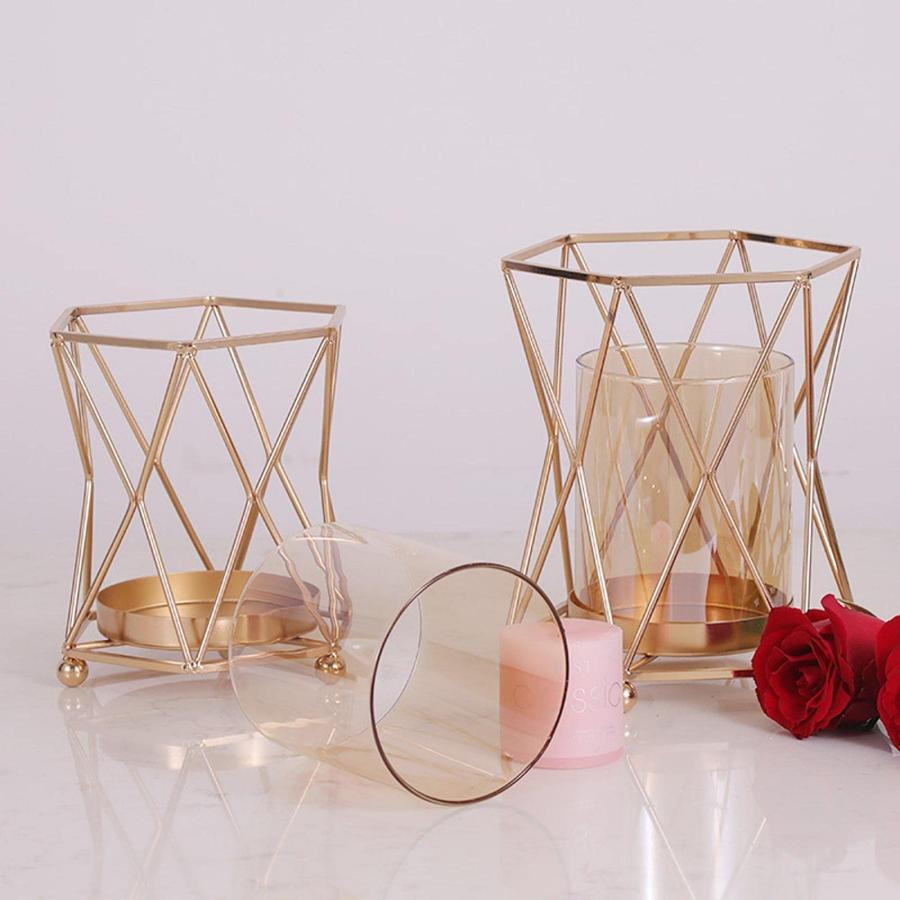 【並行輸入品】Candlestick Geometric Tea Light Candle Holders Flower Vase for Wの画像