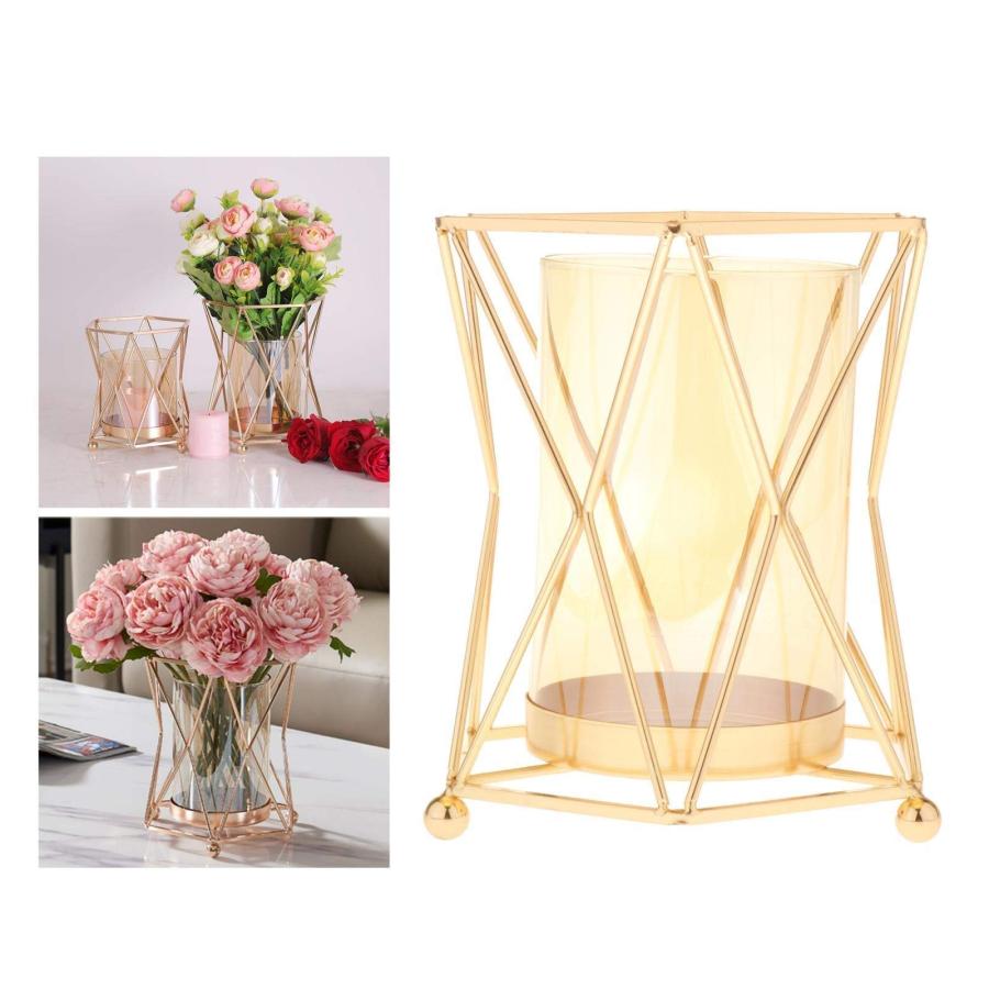 【並行輸入品】Candlestick Geometric Tea Light Candle Holders Flower Vase for Wの画像