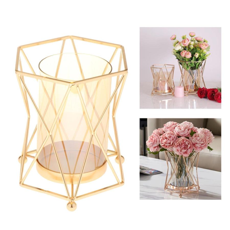 【並行輸入品】Candlestick Geometric Tea Light Candle Holders Flower Vase for Wの画像