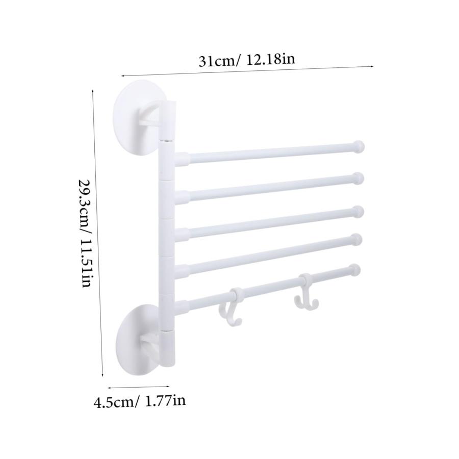 PRETYZOOM 1 Set Drying Rack Swivel Towel Rack Coat Hangers Towel 並行輸入品｜allinone-d｜07