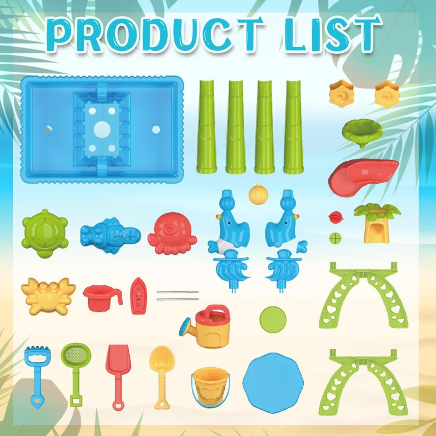 【並行輸入品】Water Table for Toddlers, Beach Outdoor Toys Set, Beach Animal Mの画像
