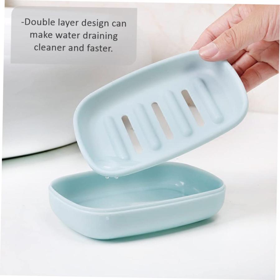 Garneck 6pcs Double Layer Drain Soap Box Double Layer Soap Dishe 並行輸入品｜allinone-d｜04