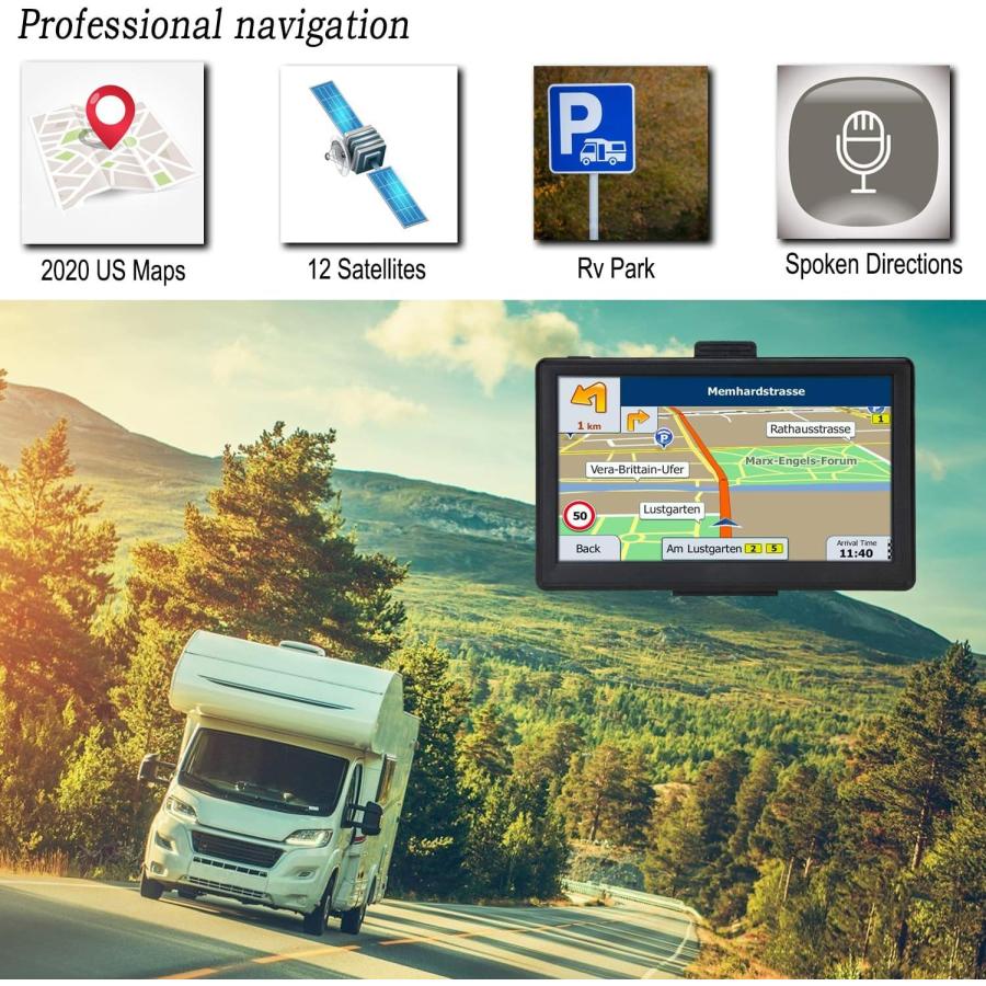 【並行輸入品】LOVPOI GPS Navigator for Car 7 Inch， Truck GPS Commercial Driver_9