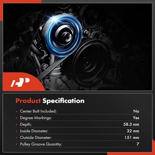 【並行輸入品】A Premium Engine Harmonic Balancer Crankshaft Pulley Compatible_7