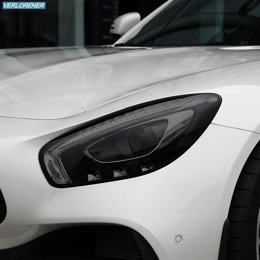 【並行輸入品】CKLS 車のヘッドライト保護フィルムティントラップビニール透明TPUステッカー、メルセデスベンツAMG GT C190 R190 |  | 03