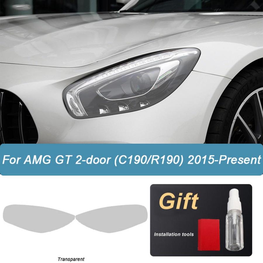 【並行輸入品】CKLS 車のヘッドライト保護フィルムティントラップビニール透明TPUステッカー、メルセデスベンツAMG GT C190 R190 |  | 09