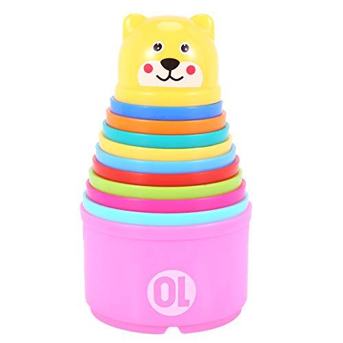 【並行輸入品】Luejnbogty Stack Cup Toys Color Figures Folding Tower Funny Puzzの画像