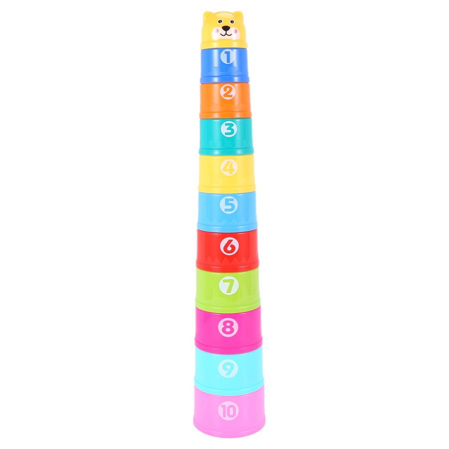 【並行輸入品】Luejnbogty Stack Cup Toys Color Figures Folding Tower Funny Puzzの画像