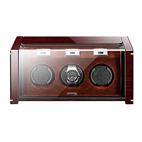 【並行輸入品】ウォッチワインダー ウォッチワインダー3 時計自動巻き収納ボックス 静音モーター 耐磁性 4回転モード 機械式時計用 高級木製ピア_1
