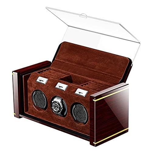 【並行輸入品】ウォッチワインダー ウォッチワインダー3 時計自動巻き収納ボックス 静音モーター 耐磁性 4回転モード 機械式時計用 高級木製ピア_4