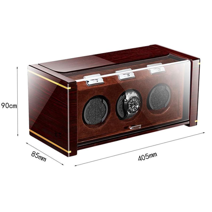 【並行輸入品】ウォッチワインダー ウォッチワインダー3 時計自動巻き収納ボックス 静音モーター 耐磁性 4回転モード 機械式時計用 高級木製ピア_6