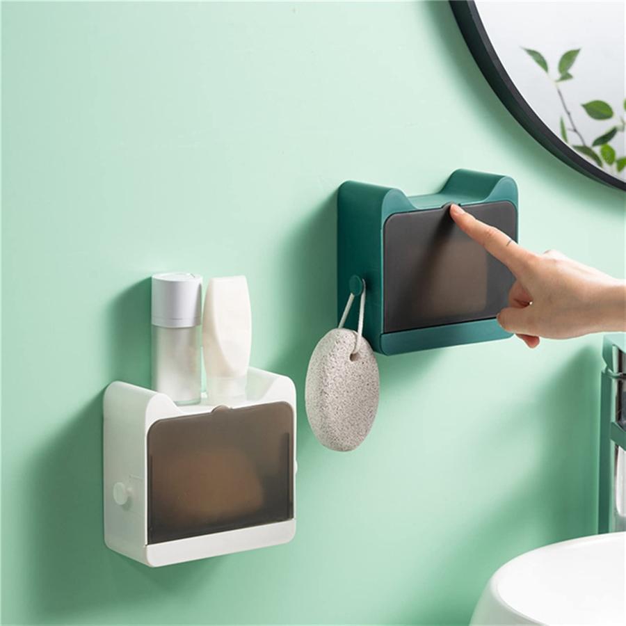 Shower Shelf Soap Dish Drain Bathroom Toilet Wall Mounted Soap R 並行輸入品｜allinone-d｜10