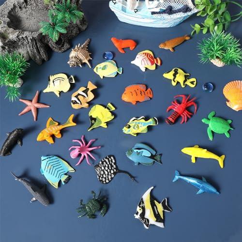 並行輸入品】NUOBESTY 24個 海洋動物フィギュア リアルな熱帯魚の