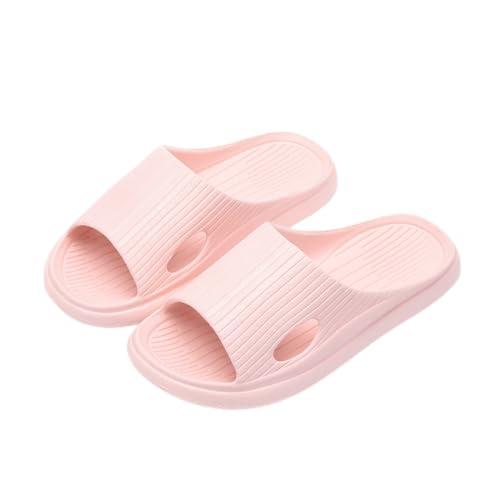 【並行輸入品】[Cliont] 女性用スリッパと男性用スリッパハウススリッパシャワーシューズ滑り止め浴室サンダル ピンク 23.5/24 cmの画像